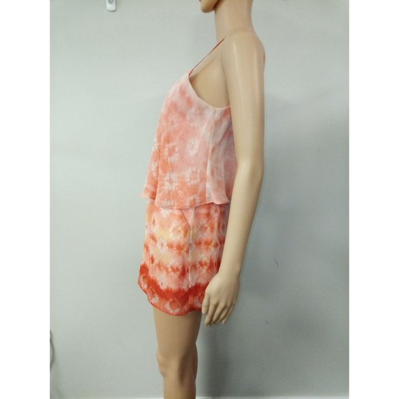 Charlotte Russe Orange White Romper Size Small - Picture 2 of 7